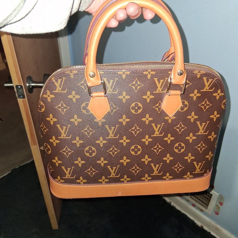 Louis Vuitton Brown and Tan Monogram Satchel
